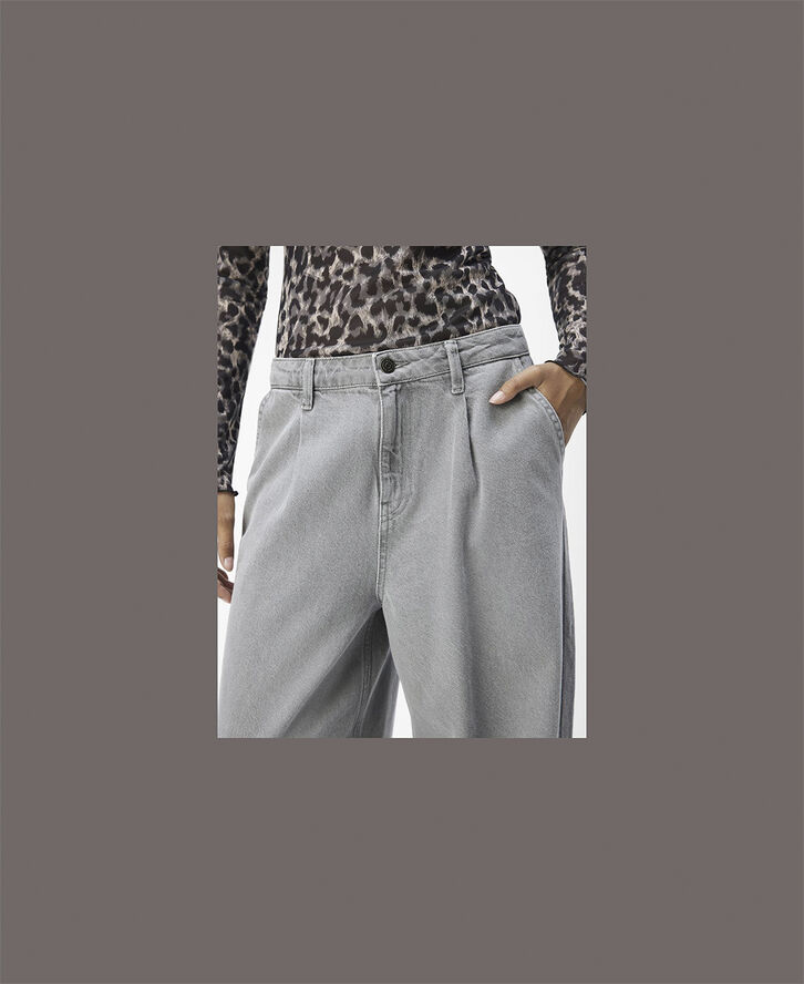 Object OBJMOJI DENIM MW WIDE JEANS 135 Grey denim