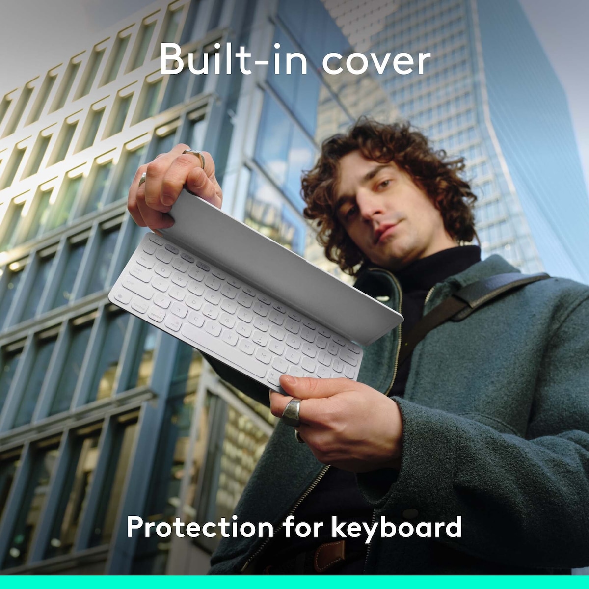 Logitech Keys-To-Go 2 trådløst tastatur (Pale Grey)