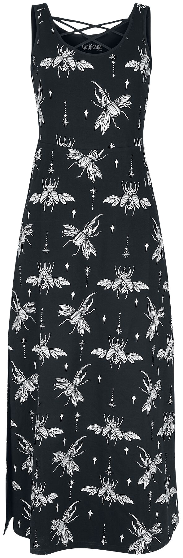Robe longue avec imprimé intégral | Gothicana by EMP Robe longue