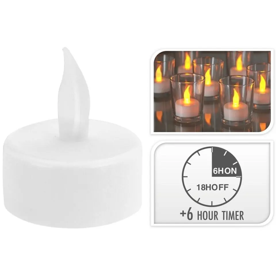 Waxinelichtjes - 24x stuks - LED - 4 cm