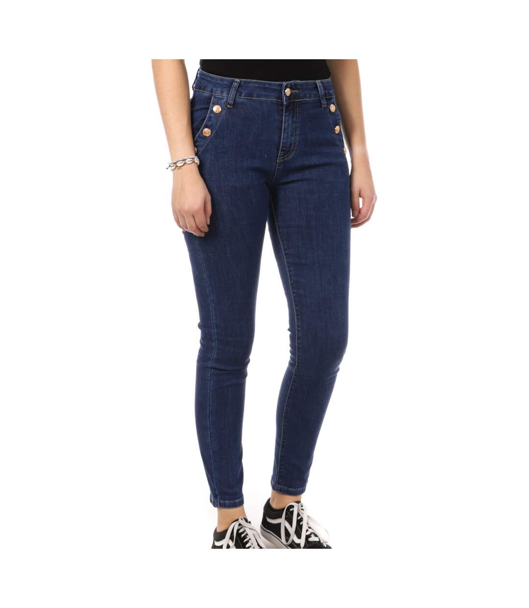 Jean Skinny Bleu Femme My Tina's Boutons