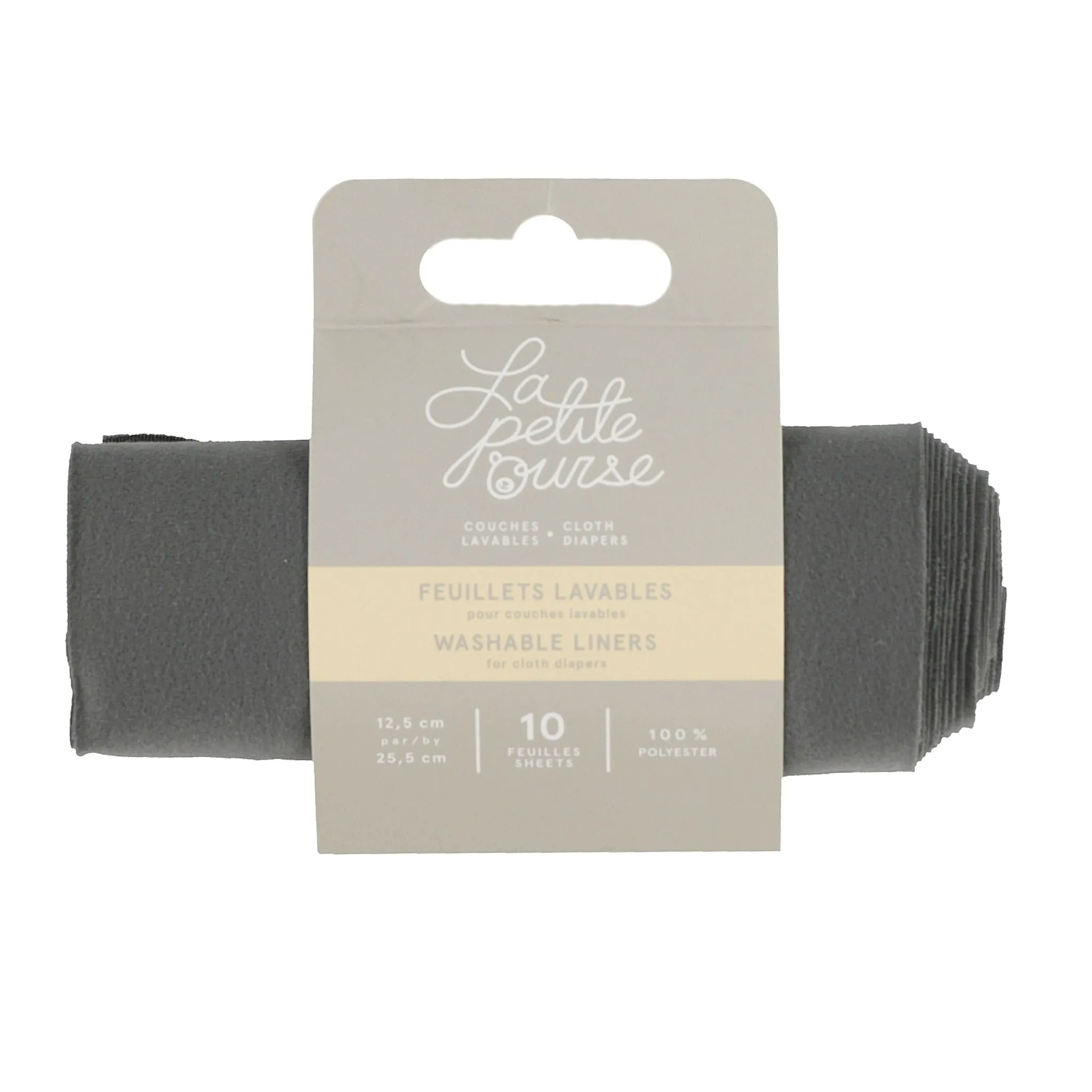 La Petite Ourse Feuillets Lavables Paquet de 10 - Gris