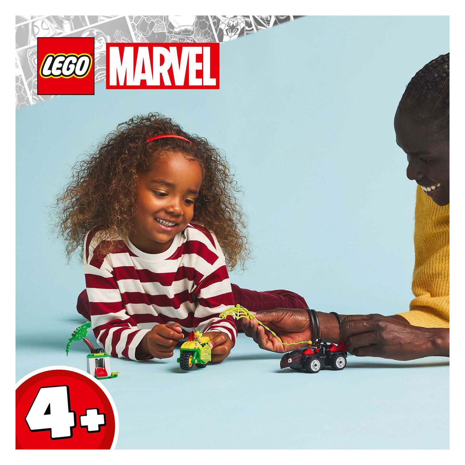 LEGO Spidey 11198 Spin en Electro Achtervolging met Dinosaurusvoertuigen