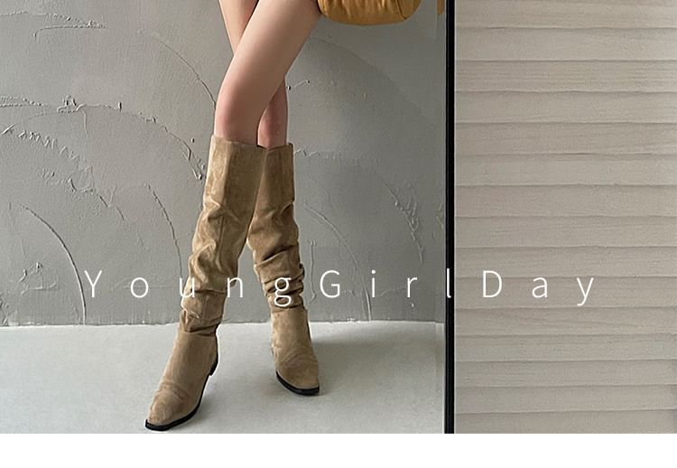 RainGirl - Lange mouwen V-hals effen gebreide top / Hoge taille effen mini-kokerrok
