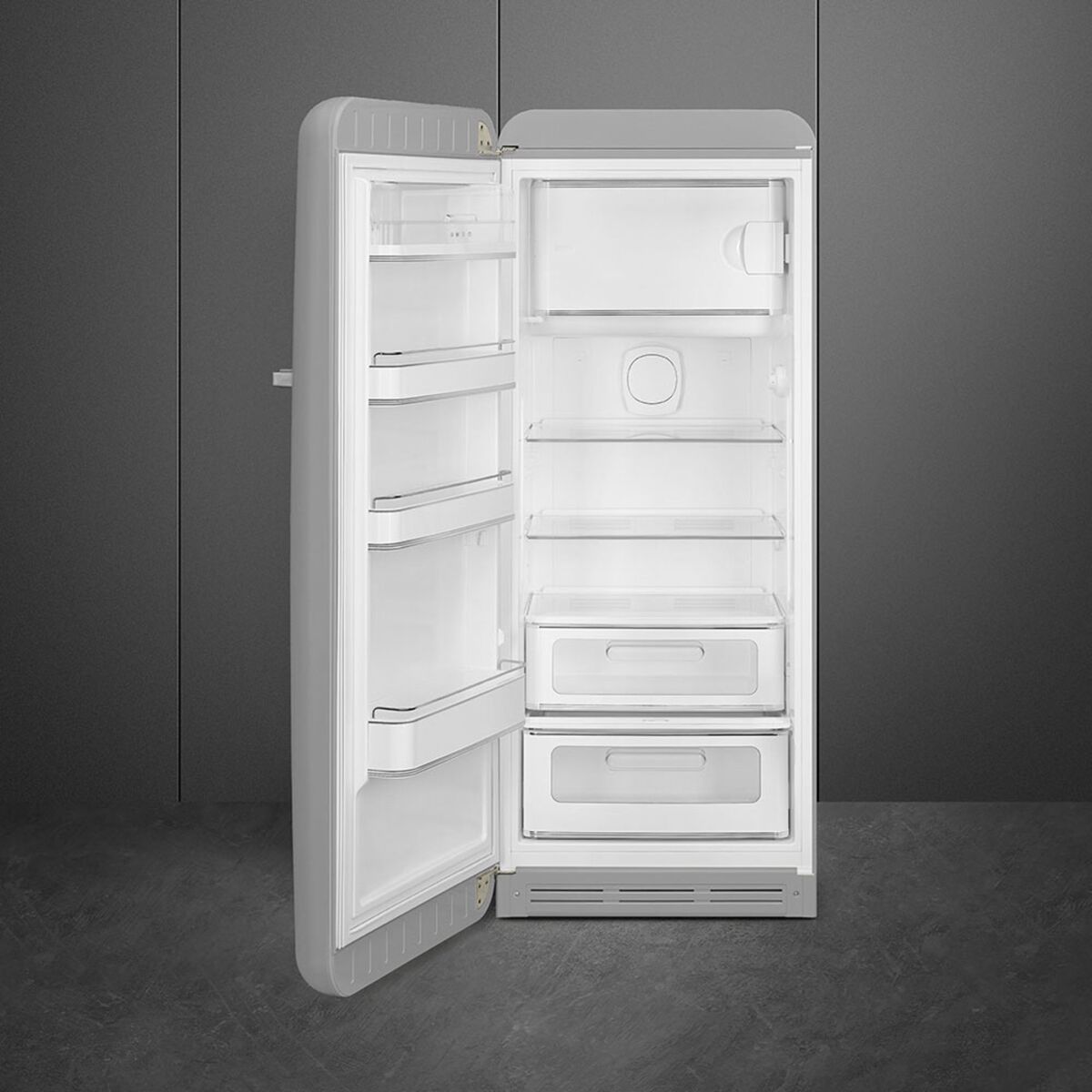 Smeg FAB28LSV6 Kjøleskap Med Fryser 153cm Venstrehengt Sølv
