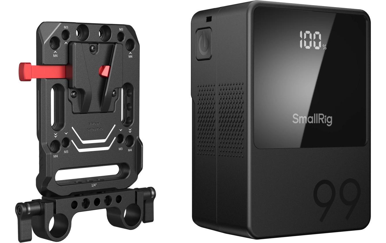 Videokamera-Akku VB99 Mini Kit V-Mount Akkuplatte<br>V-Mount-Akku mit Akkuplatte mit doppelter 15-mm-Stangenklemme