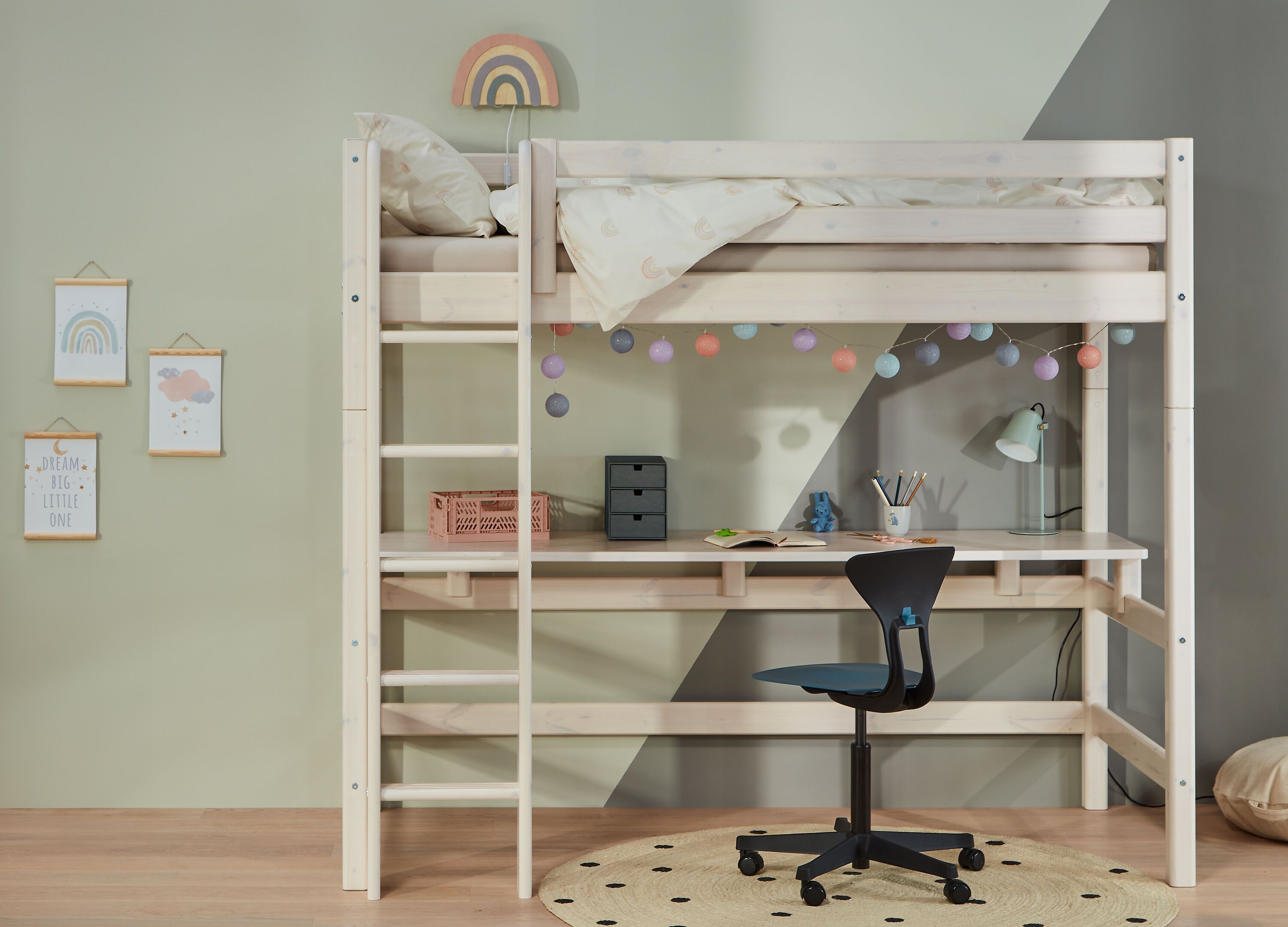 CLASSIC HB Schreibtisch 200cm grau - Grau / B: 210.0 cm x T: 52.5 cm