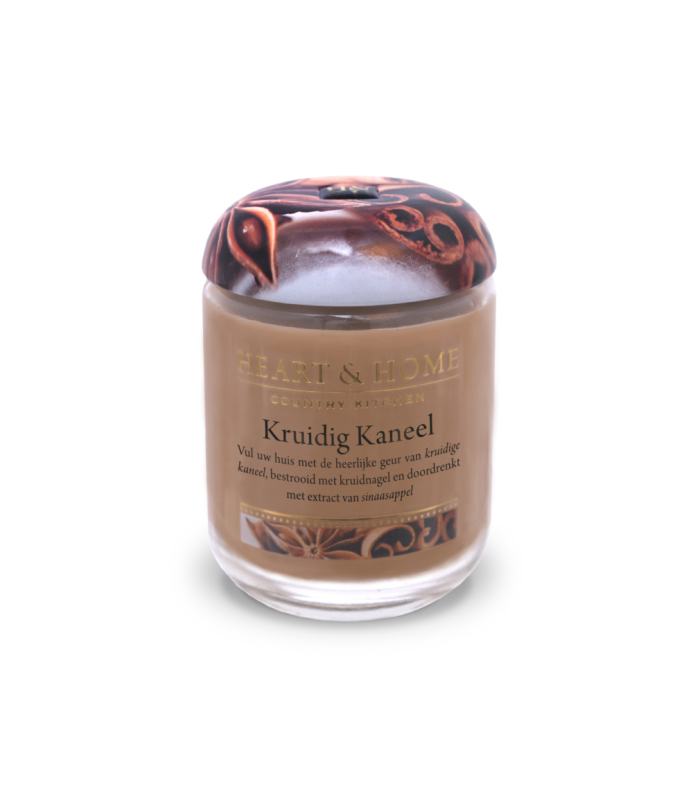 Heart & Home Middelgrote Geurkaars- Kruidig Kaneel 1st