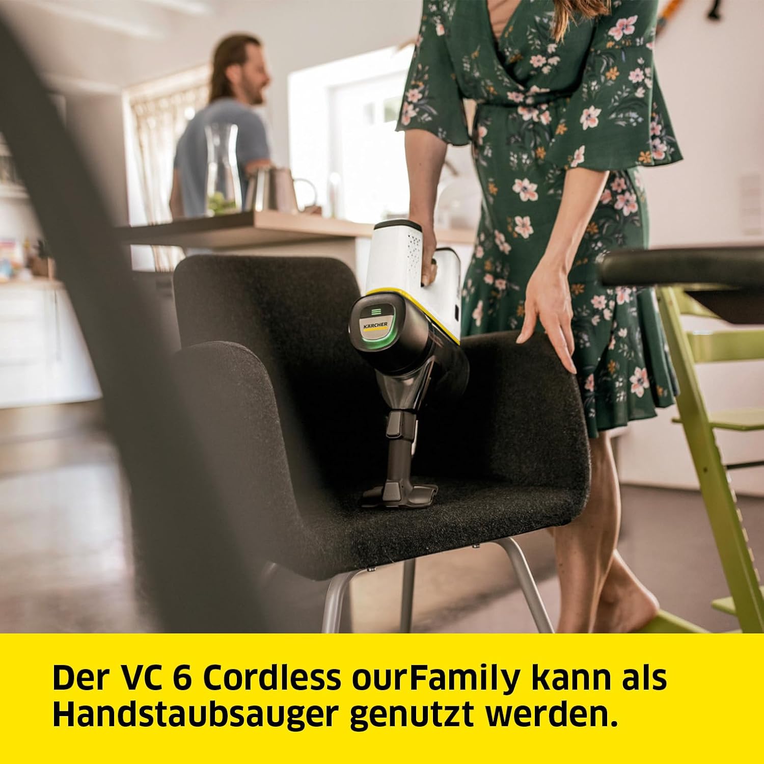 Kärcher Akku-Staubsauger VC 6 Cordless ourFamily, 2 Saugstufen, Laufzeit: bis zu 50 min., Gewicht: 2,8 kg, 25,2 V Akku, Wandhalterung mit Ladefunktion, Boden- und Fugendüse, Staubbürste, Weiß