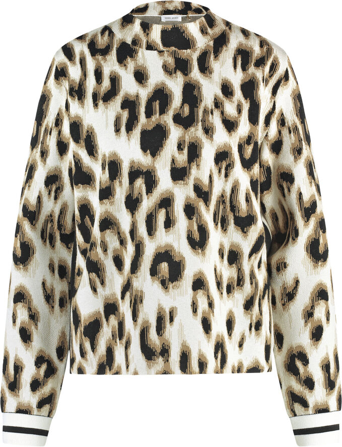 Gerry Weber PULLOVER 1/1 SLEEVE Beige-black jacquard