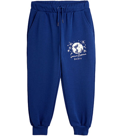 Mini Rodini Sweatpants - Society Emb - Blå