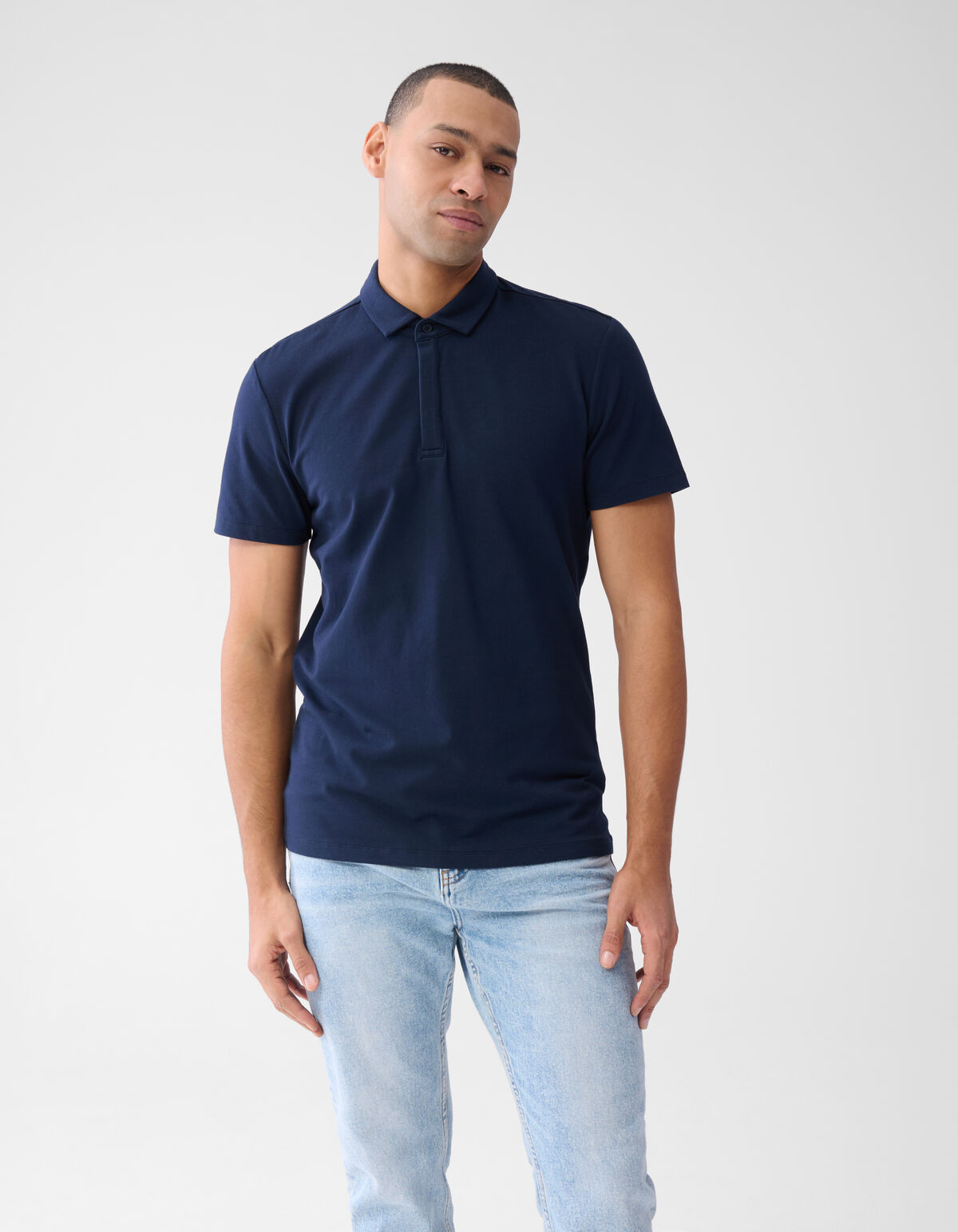 Jersey Polo Donkerblauw