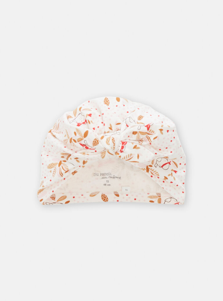Turban à petit pois pour bébé fille
