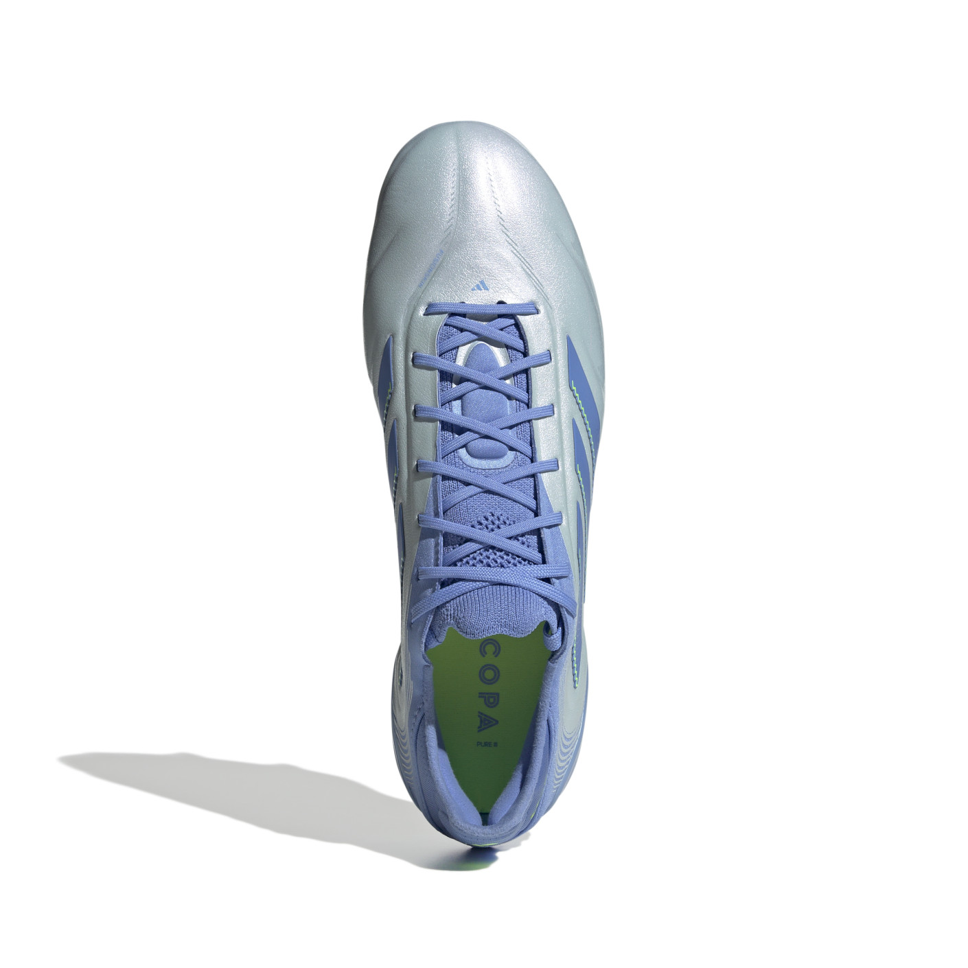 Adidas Copa Pure III Elite IJzeren-Nop Voetbalschoenen (SG) Blauw Grijs Neongeel