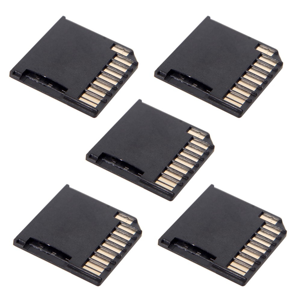 (5er Set) Micro SD / TransFlash Adapter auf SD Speicherkarte für Macbook Air / Pro / Retina - Schwarz