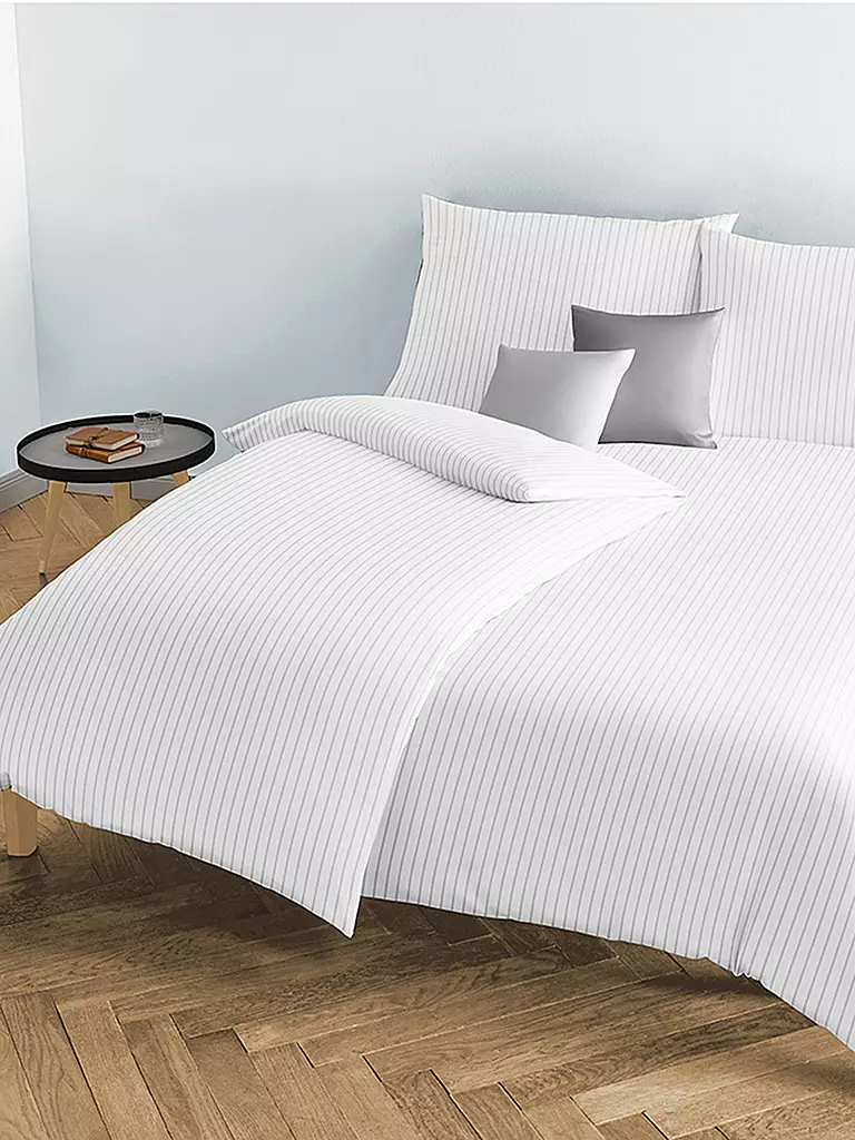 FLEURESSE Damast Bettwäsche Melk 70x90cm / 140x220cm Weiss weiss