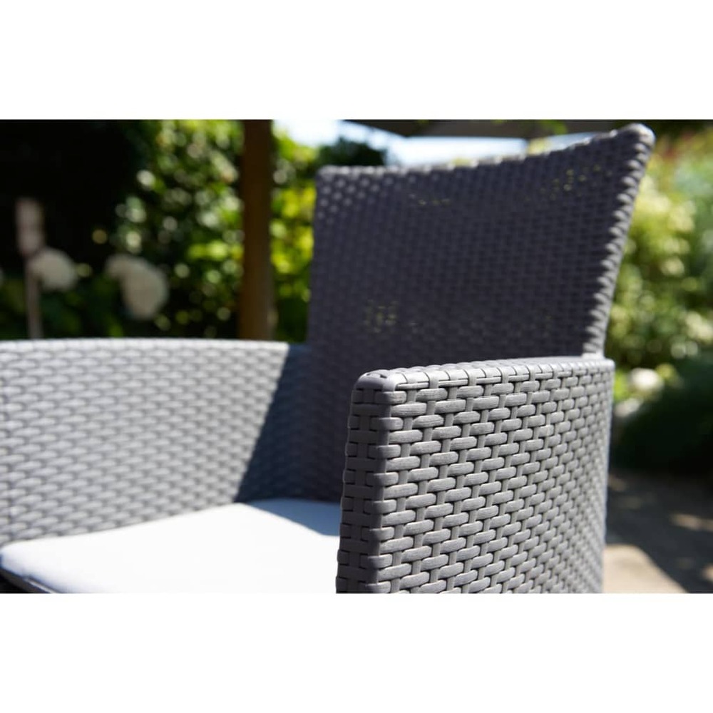 Chaise de salle à manger de jardin iowa graphite 215526