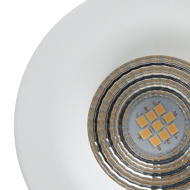 Spot encastrable Hobson LED intégrée blanc neutre IP20 dimmable 450lm 6.1W Ø8.8xH.5.3cm blanc GoodHome