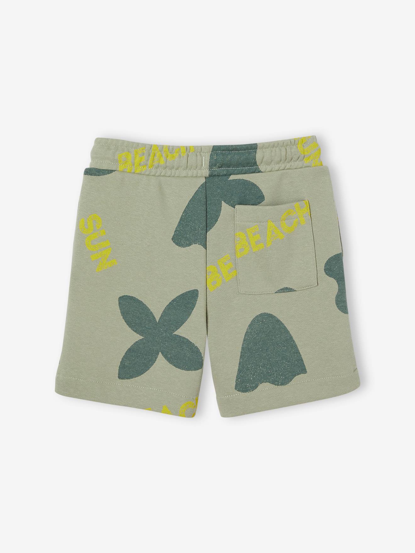 Calções de lã polar gigantes com padrões exóticos para meninos, cinza