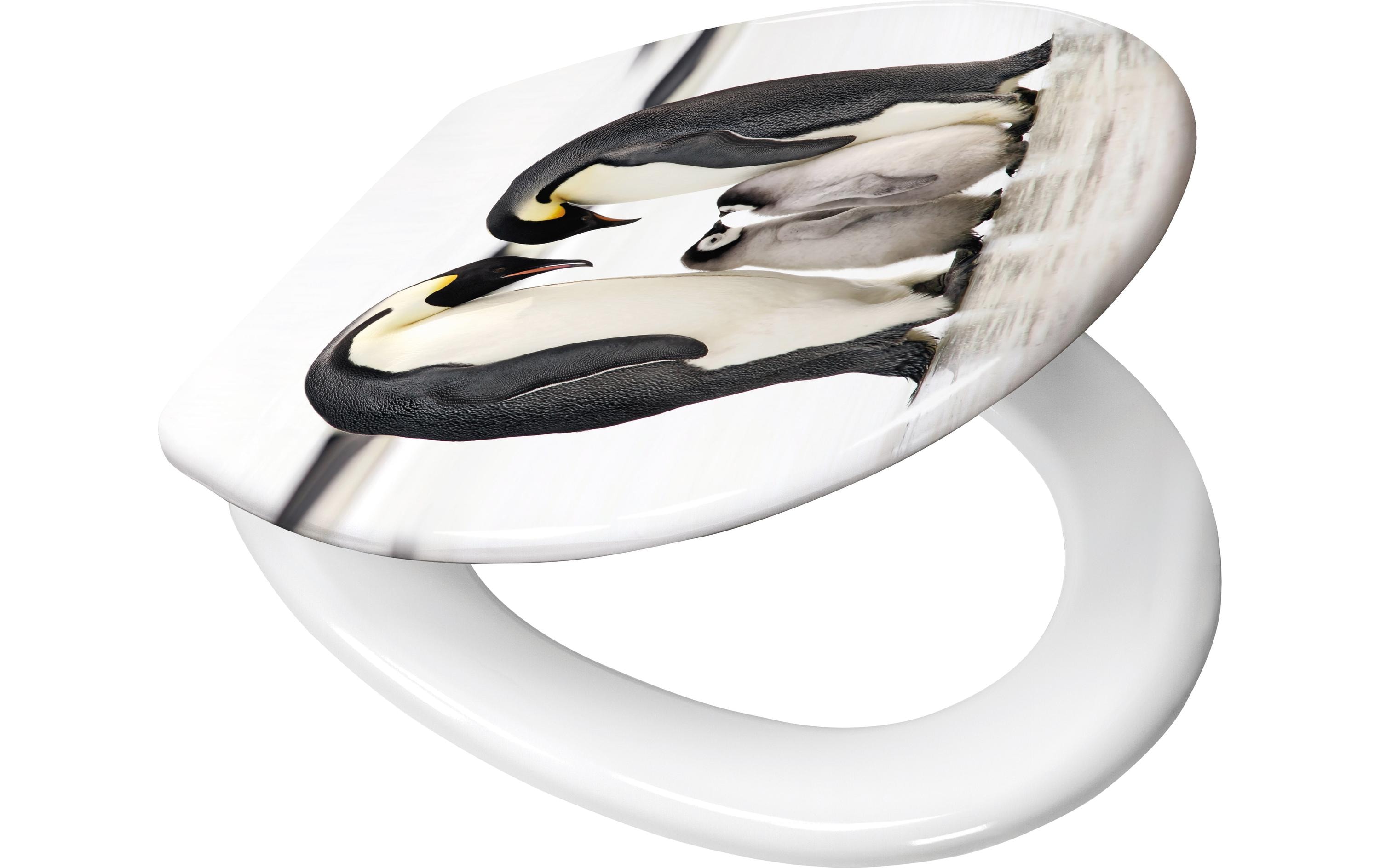 Toilettensitz Jacksons Pinguin Schwarz/WeissWC-Sitz aus Duroplast