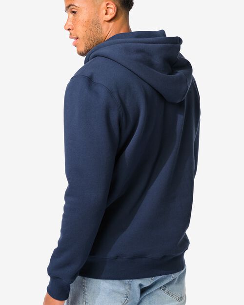 gilet sweat homme avec capuche bleu foncé