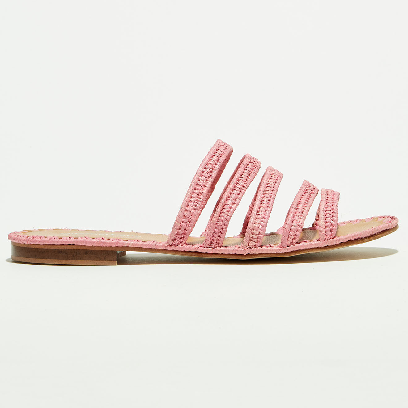 Quartier Latin Mules en Raphia roses