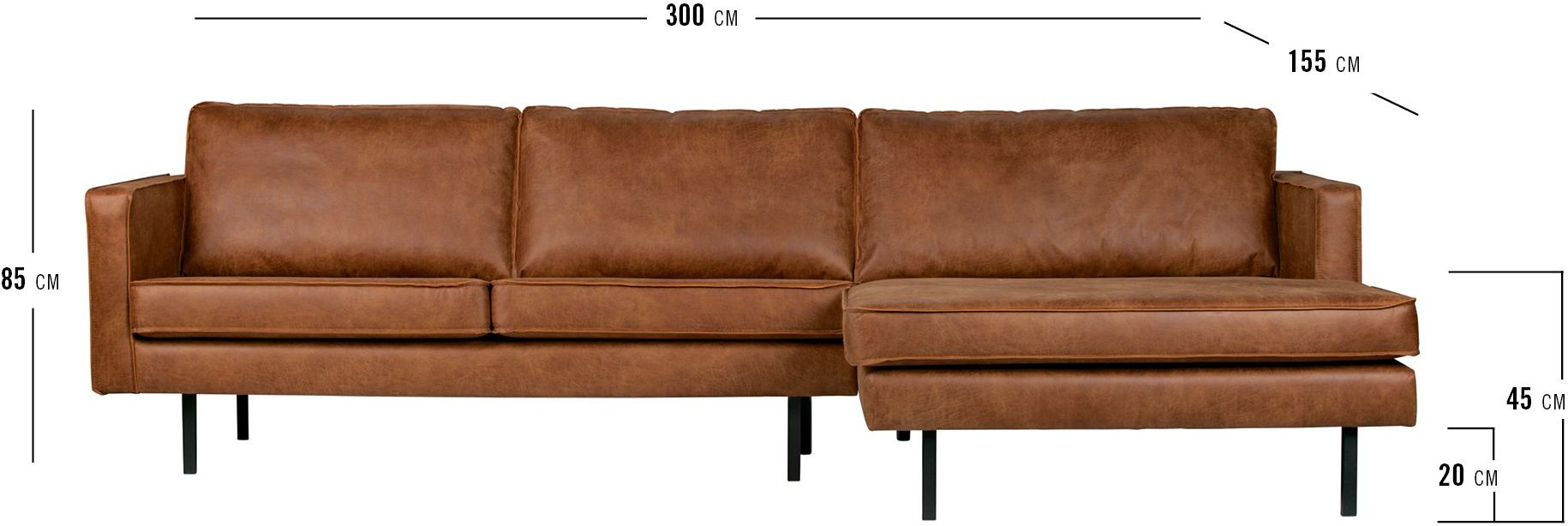 WOOOD   Rodeo Rechts Loungebank