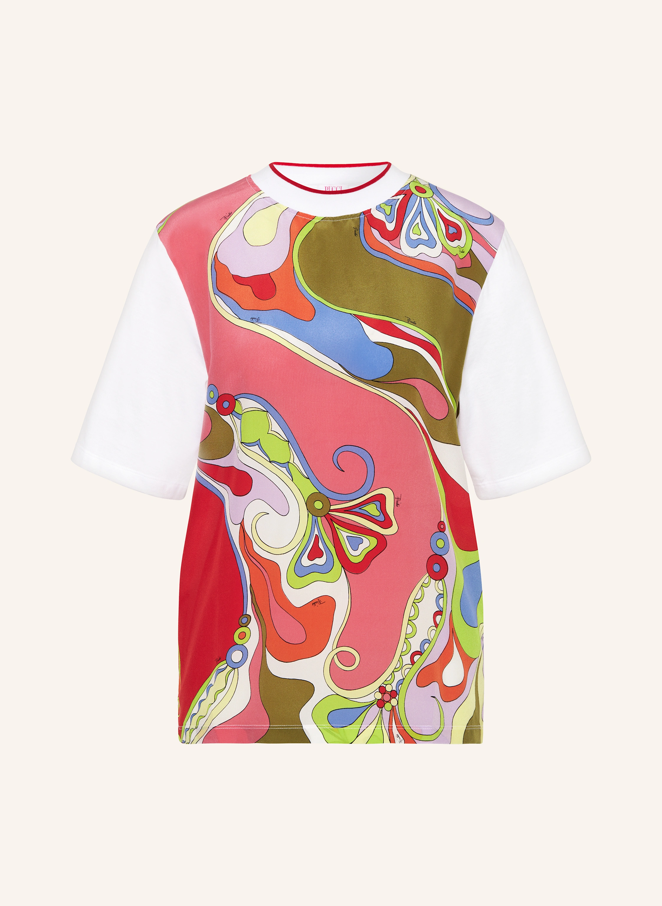 PUCCI T-Shirt im Materialmix