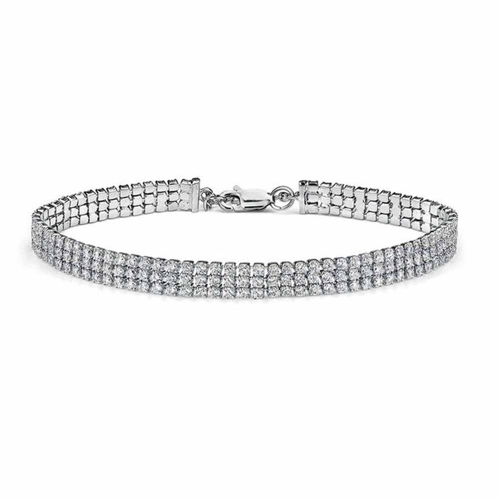 Bracelet Anthia Argent Blanc Oxyde De Zirconium