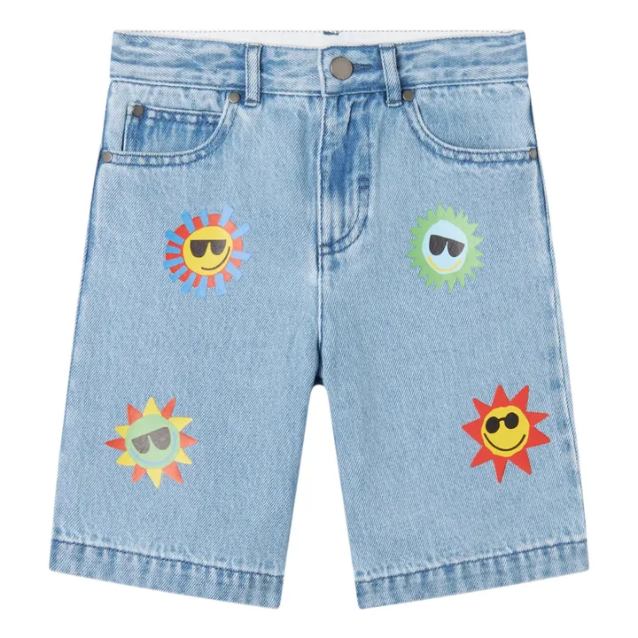 Stella McCartney Kids Short Soleil en Jean | Bleu