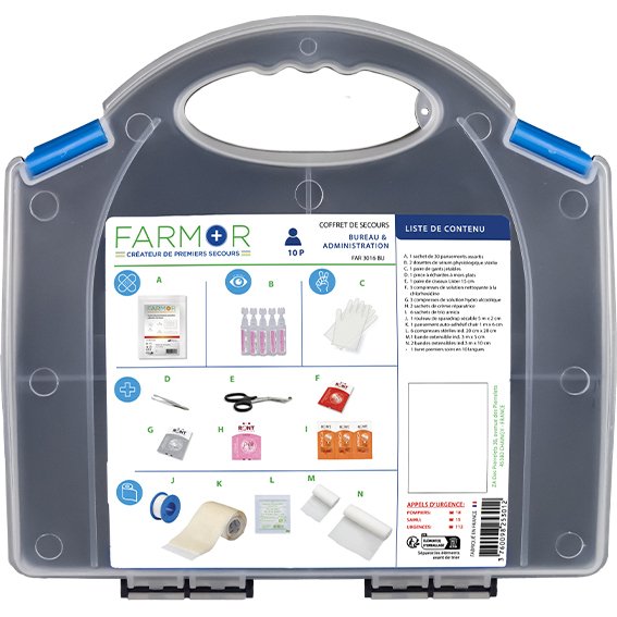 Coffret de secours Bureau et Administration, 10 Personnes