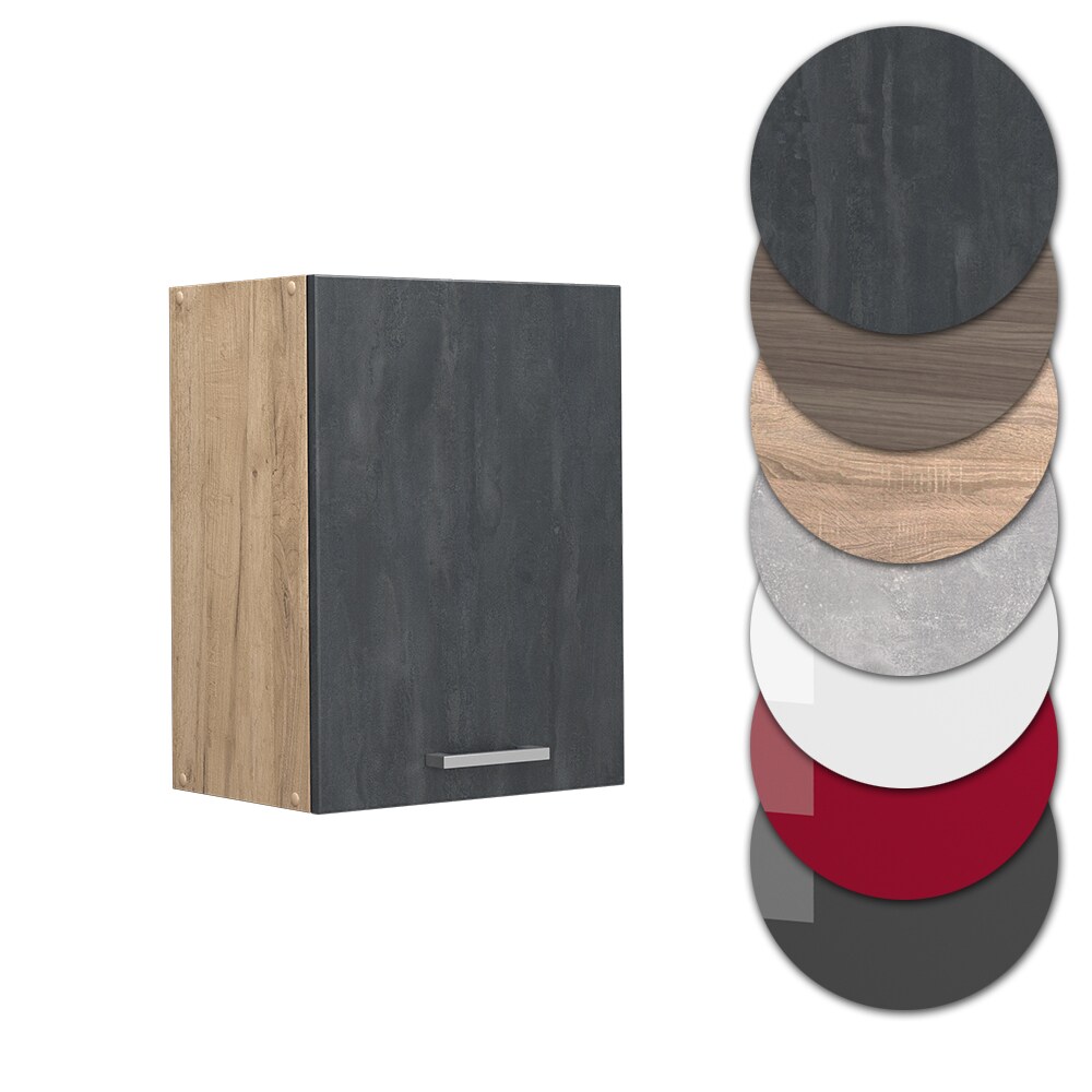 Vicco Hängeschrank R-Line Schwarz Beton Eiche 45 cm