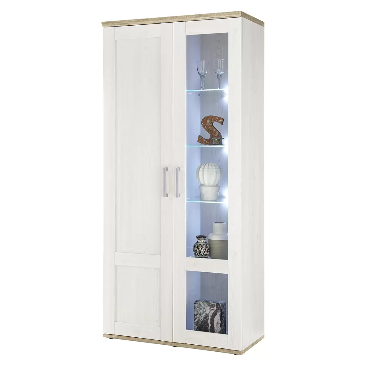 Vitrine Romance beige,Eiche