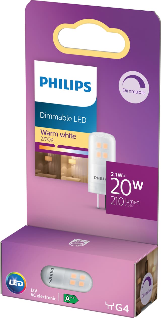 Philips LED-spotlys 2.1W G4