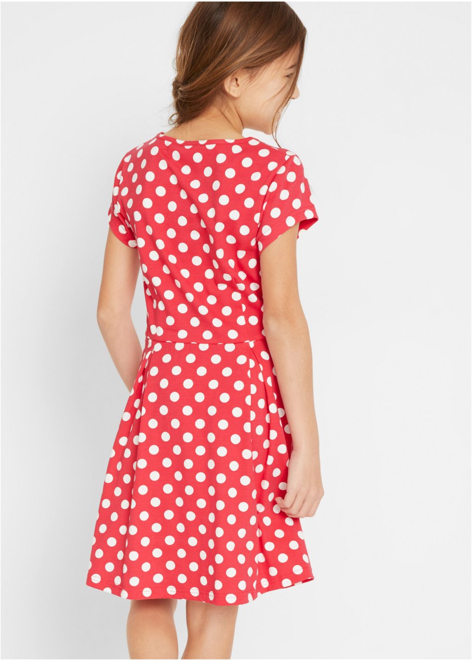 Robe T-shirt fille à pois
