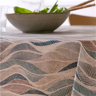 Nappe antitache polycoton enduit motif graphique