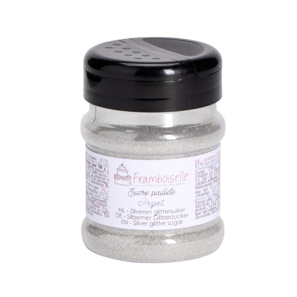 Sucre pailleté argenté Framboiselle 160gr