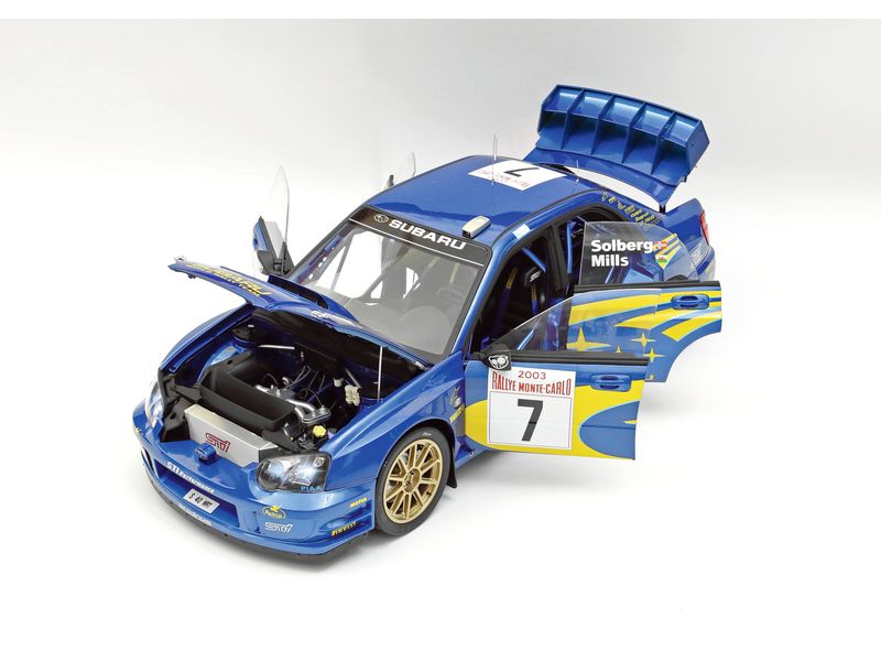 IXO Models Premium Kit Subaru Impreza Rally MC 2003 1:8 Detailgetreuer Standmodellbausatz im Massstab 1:8