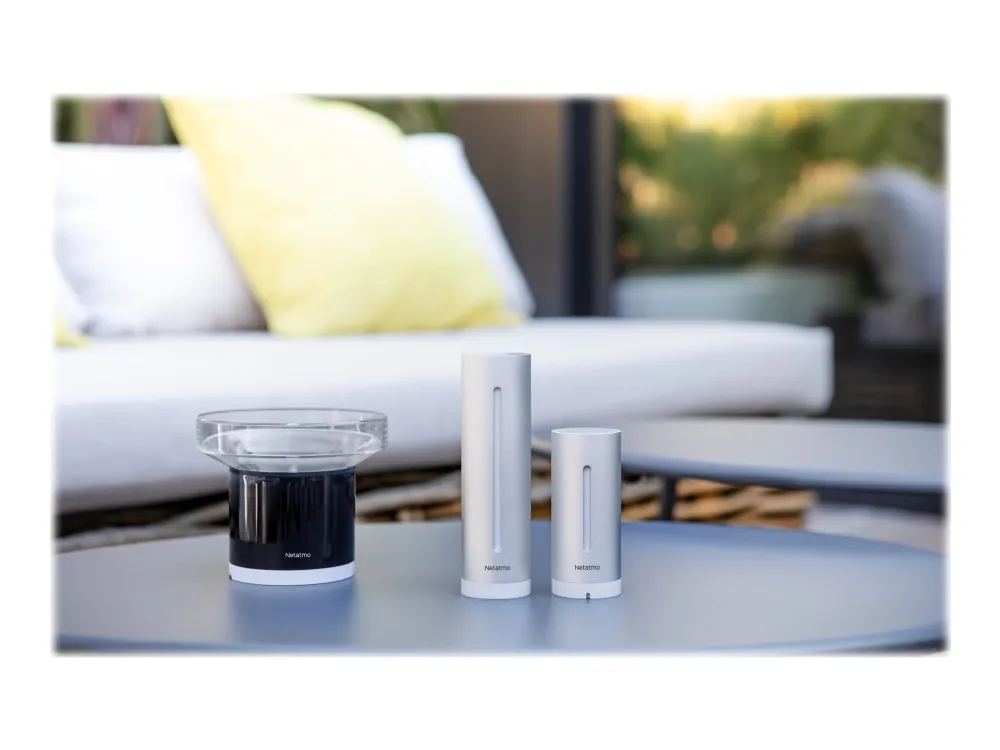 Netatmo NBU-NWS-NRG-EU Rain Pack - Vejrstation - trådløs - grå aluminium