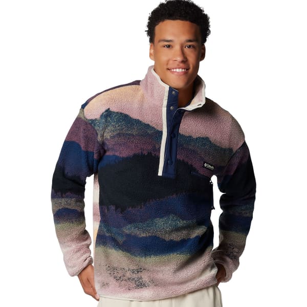 Sweat polaire COLUMBIA HELVETIA II PRINTED HALF SNAP FLEECE COLLEGIATE NAVY DOLOMITES