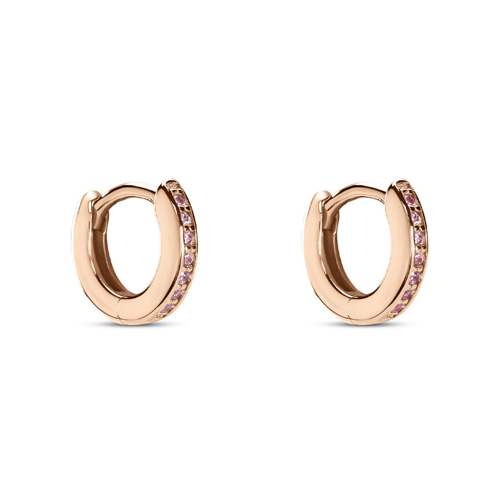 Créoles Rio Argent Rose Oxyde De Zirconium