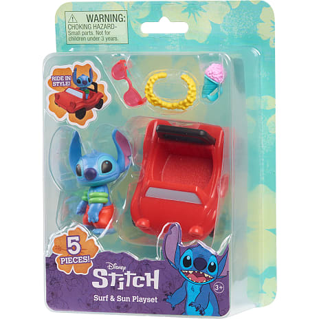 Disney Stitch figur 5 cm med tilbehør - flere varianter - assorteret