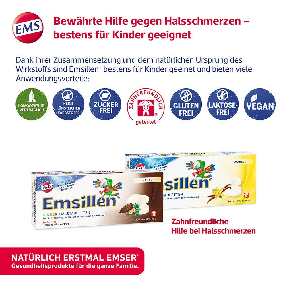 Emsillen® Kinder - Halstabletten Vanille