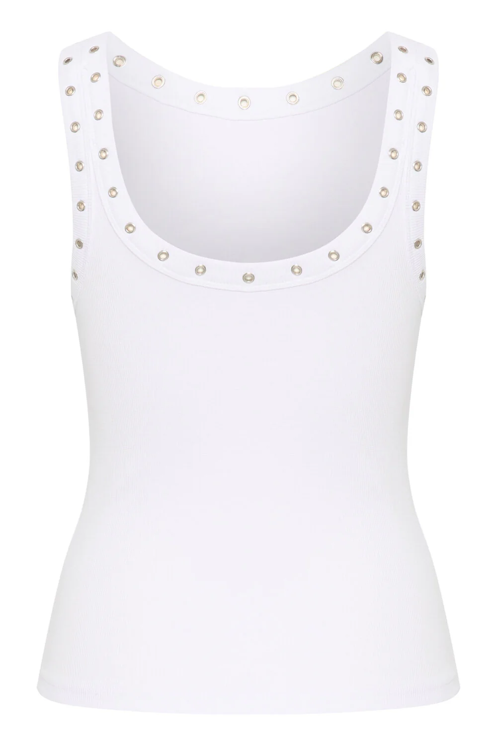 GESTUZ  DrewGZ eyelet tanktop - hvid