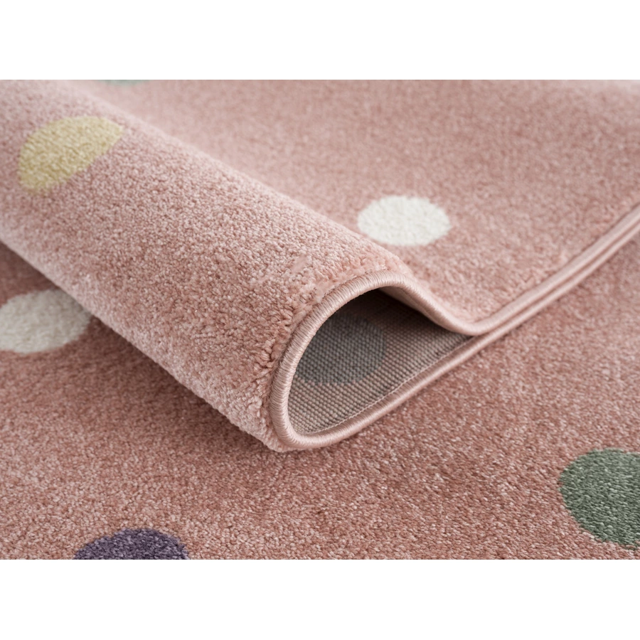 LIVONE Kinderteppich Happy Rugs Wheel rosamulti