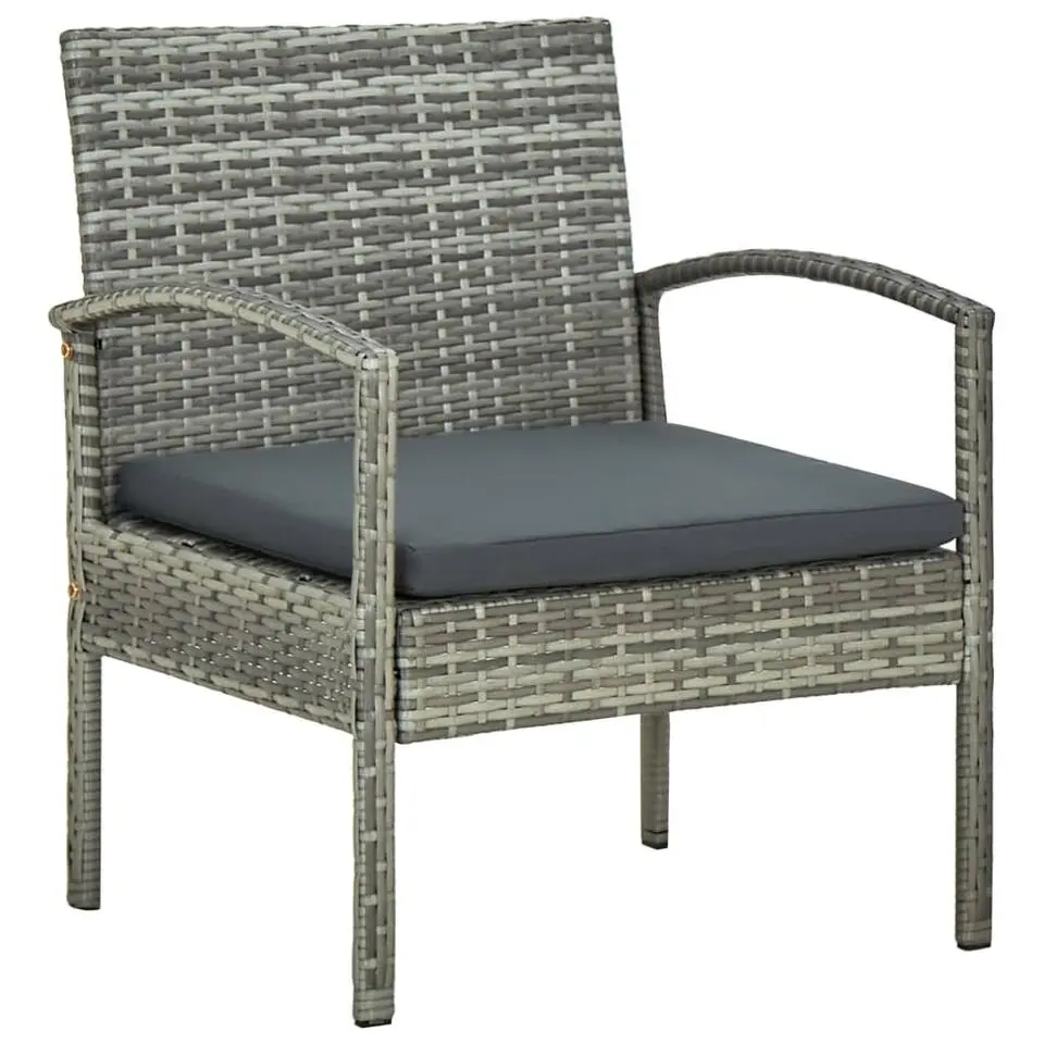 vidaXL - Tuin fauteuil - Grijs - Poly rattan