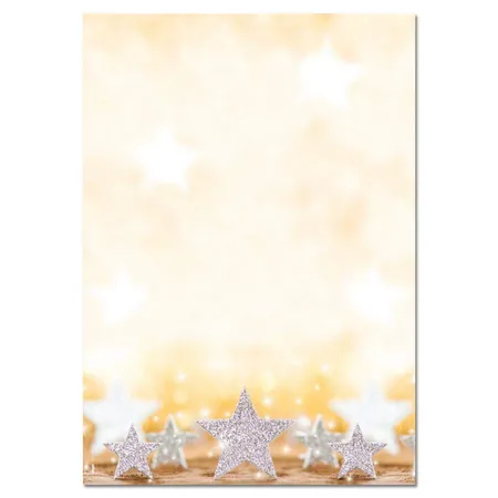 Sigel Weihnachtspapier Glitter Stars, A4, 100 Blatt