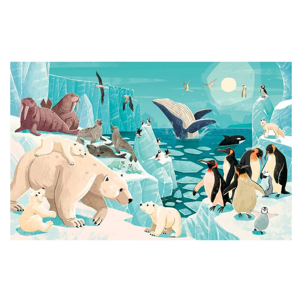 PUZZLE LA PLANETE EN DANGER 220 PIECES + LIVRE - LES GLACES