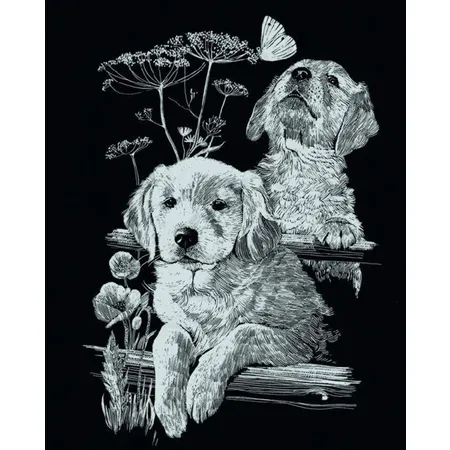 Mammut 136014 Scraper Kratzbild Labradors, silber, groß