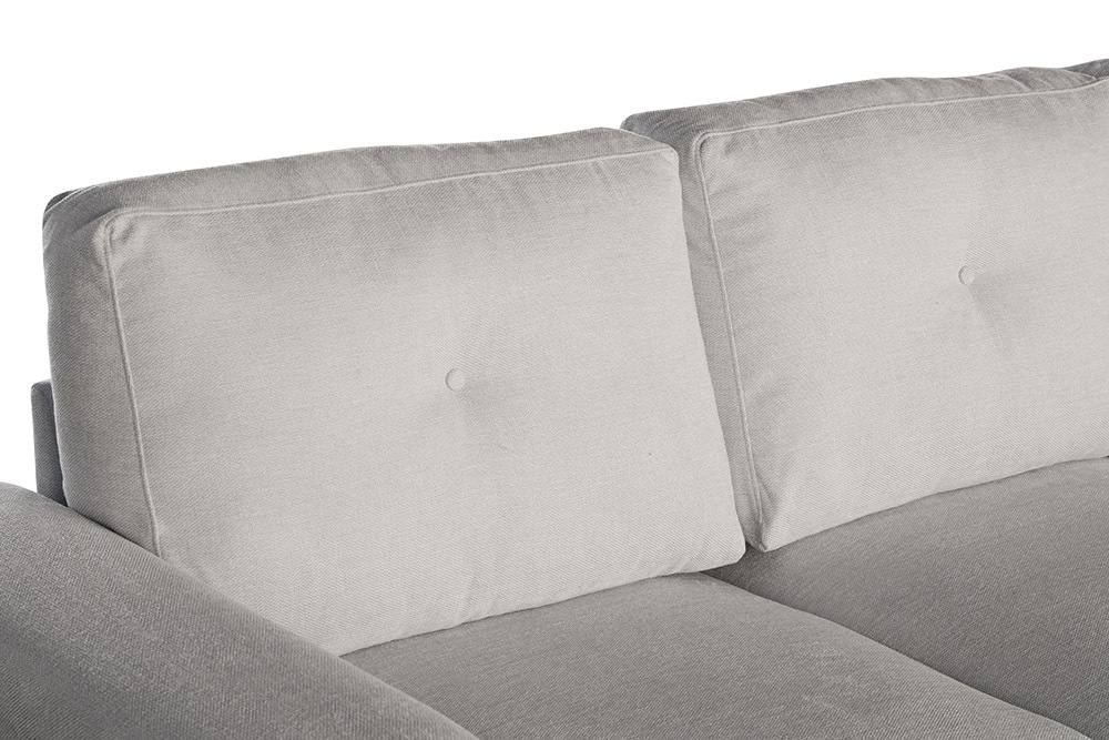 Schlafecksofa APARTMENT 245cm beige Strukturstoff inkl. Stauraum beidseitig aufbaubar